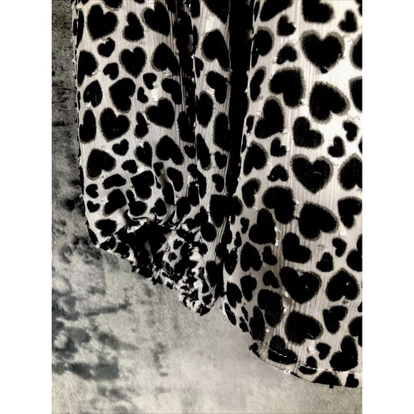 Carolina Belle Montreal Blouse Women’s Large Top Black And White Lined Shirt - Picture 6 of 14